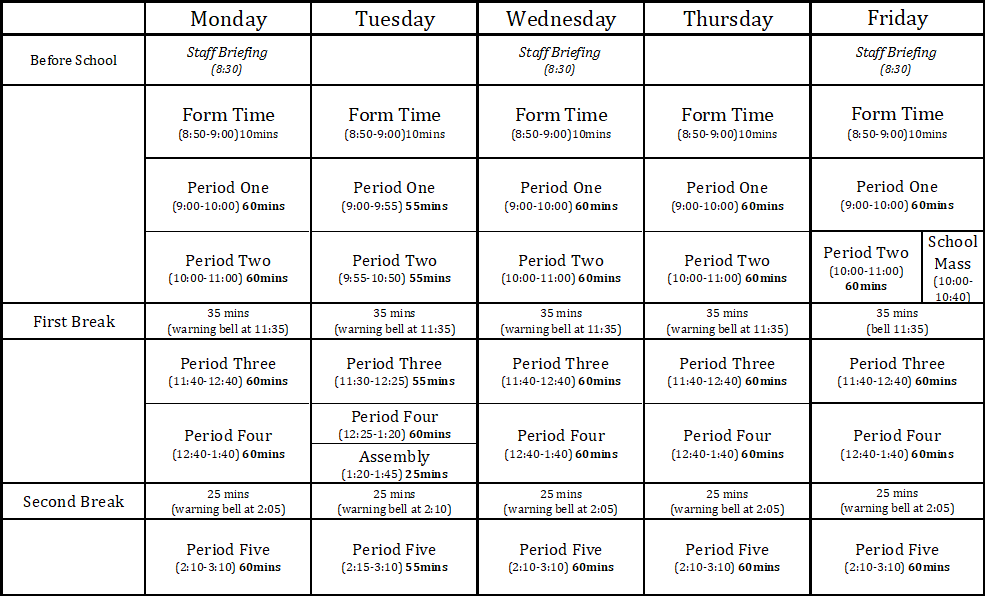 How To Prepare School Time Table In Excel